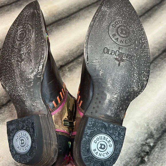 { Double D Ranch Old Gringo } Cosmic Camo Chocolate/Camouflage Western Boots - Picture 16 of 16